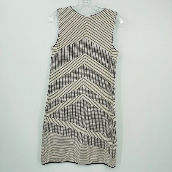 Nic + Zoe Texture Knit Sleeveless Shift Dress Size XS Tank Chevron Stripe - Picture 2 of 10